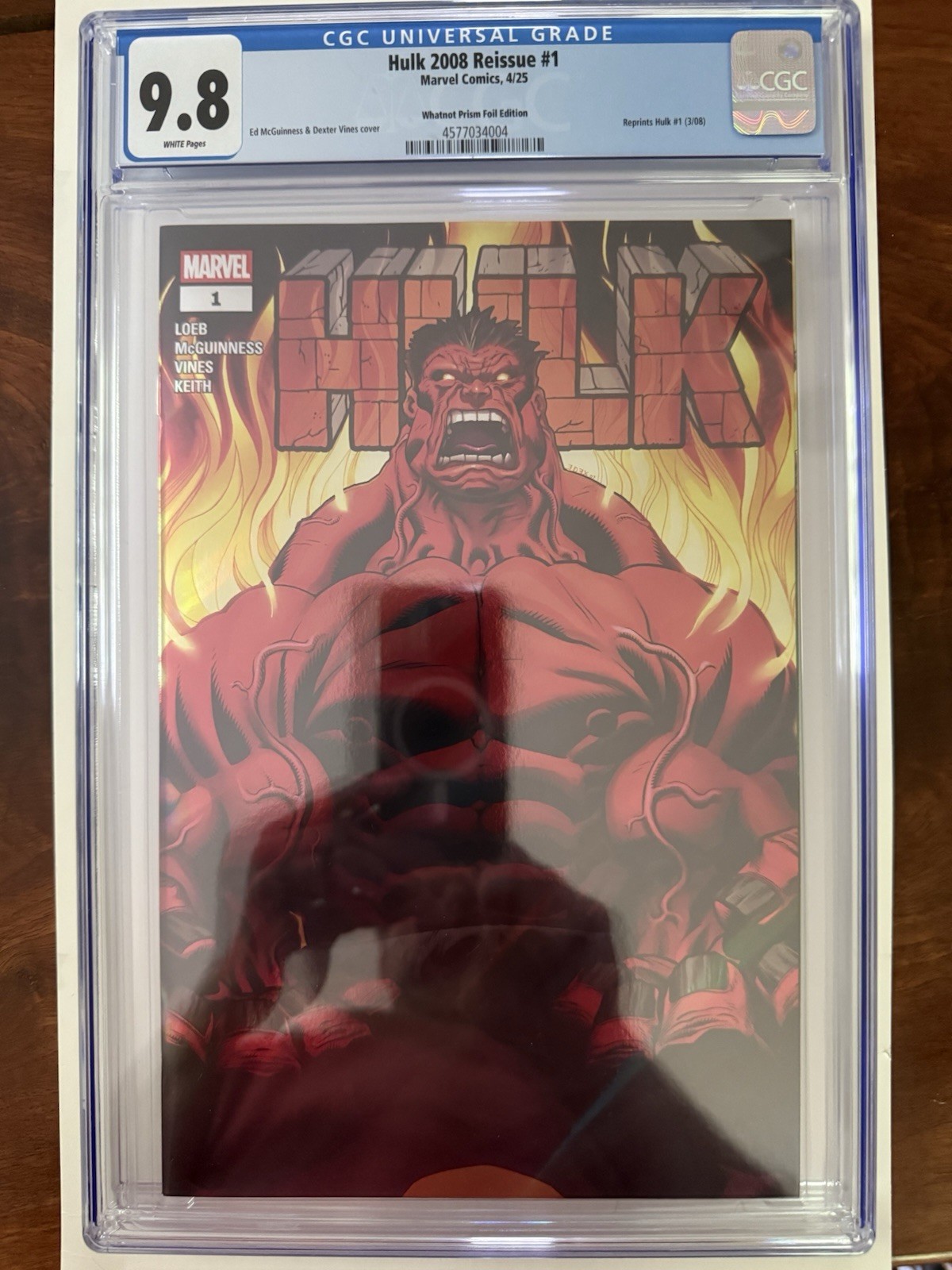 Hulk 2008 Reissue (Whatnot Prism Foil Edition) #1 (Apr 2025) CGC 9.8. LMT 400.