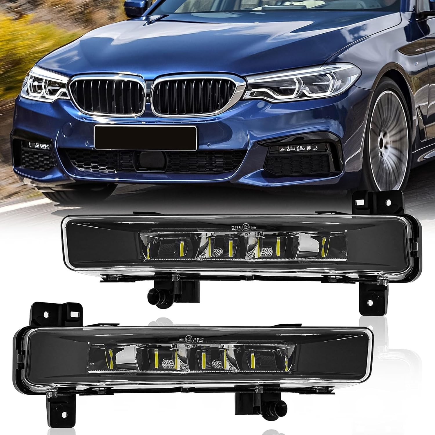 Fog Lights Compatible with 2016 2017 2018 2019 2020 BMW 5 Series G30 G31 G38 …