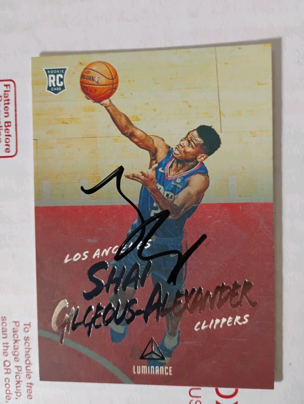 SGA SHAI GILGEOUS ALEXANDER NBA CHAMPS FINALS MVP SIGNED RC ROOKIE TRADING CARD