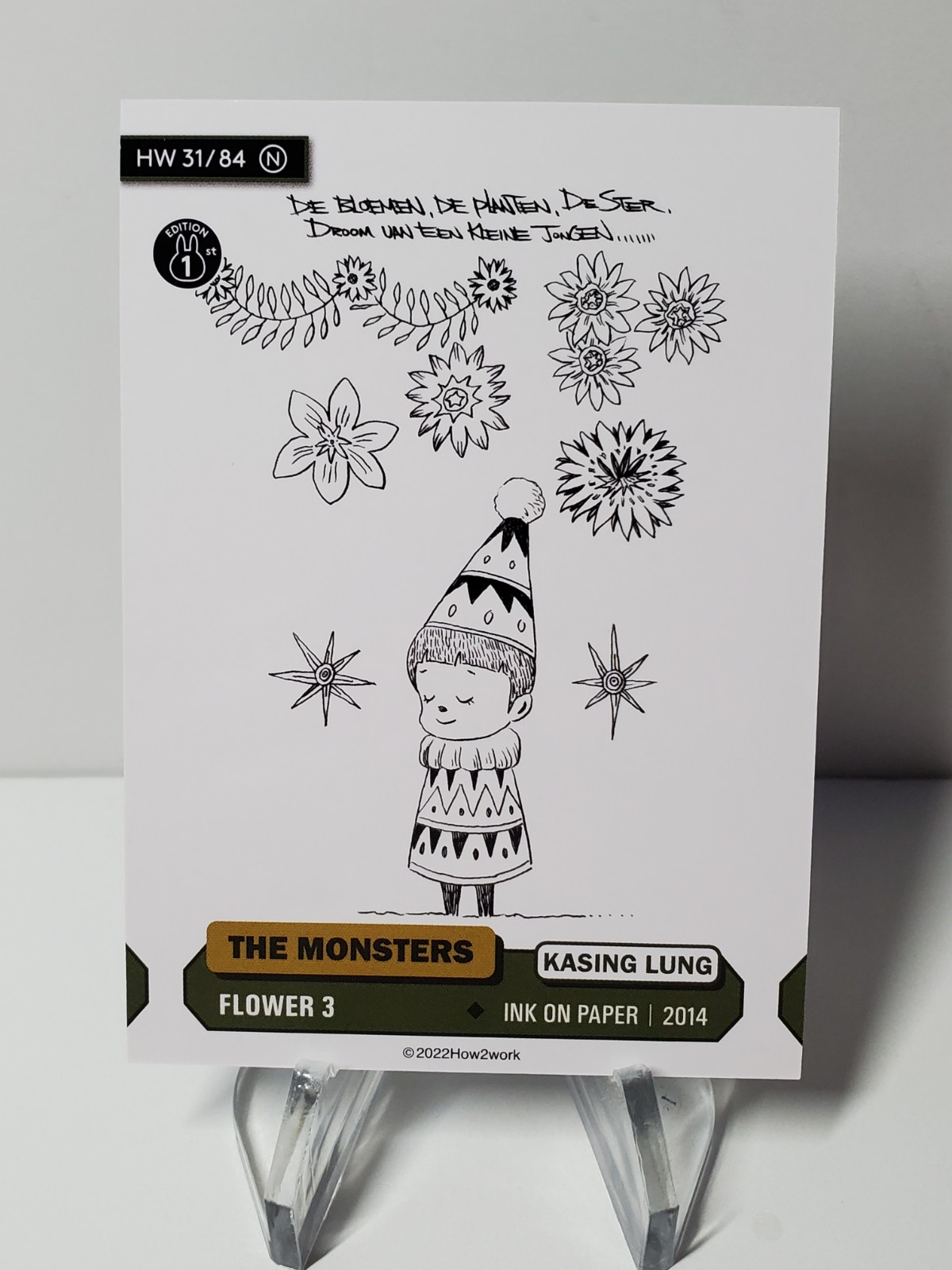 🔥2022 How2Work THE MONSTERS Series #1 LABUBU CARD! “FLOWER 3” 31/84 N🔥