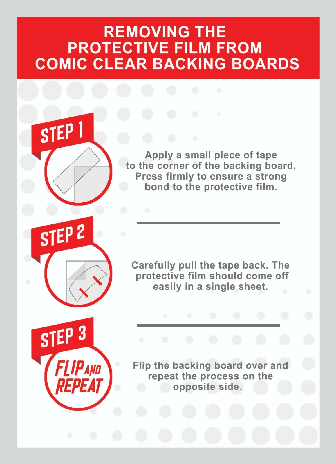 25-pack of Crystal-Clear Comic Clear Backing Boards – Silver Age Size