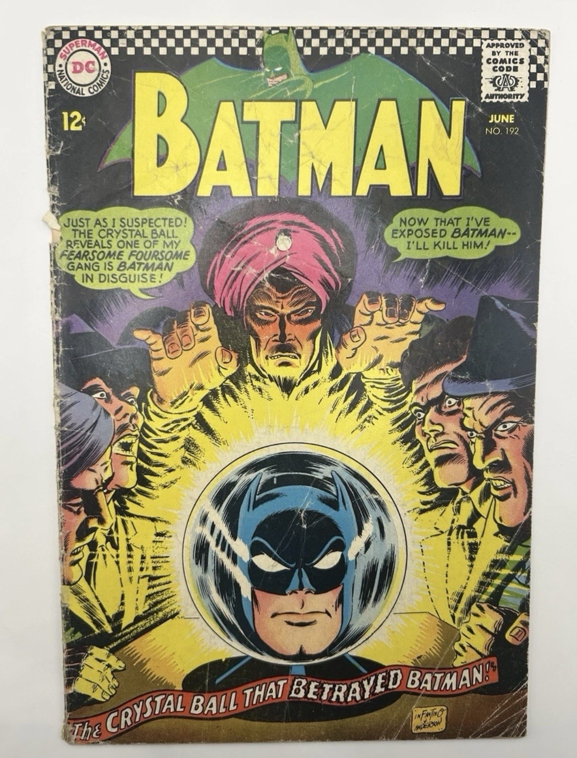 Batman #192 1966 The Crystal Ball that Betrayed Batman!