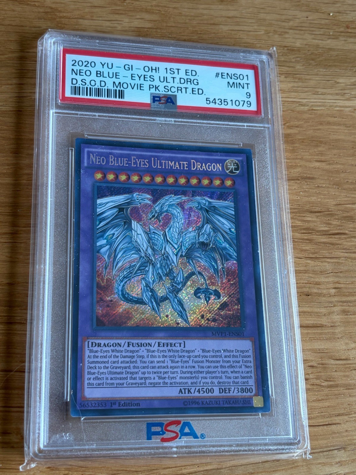 Yu-Gi-Oh Neo Blue-Eyes Ultimate Dragon MVP1-ENS04 PSA 9