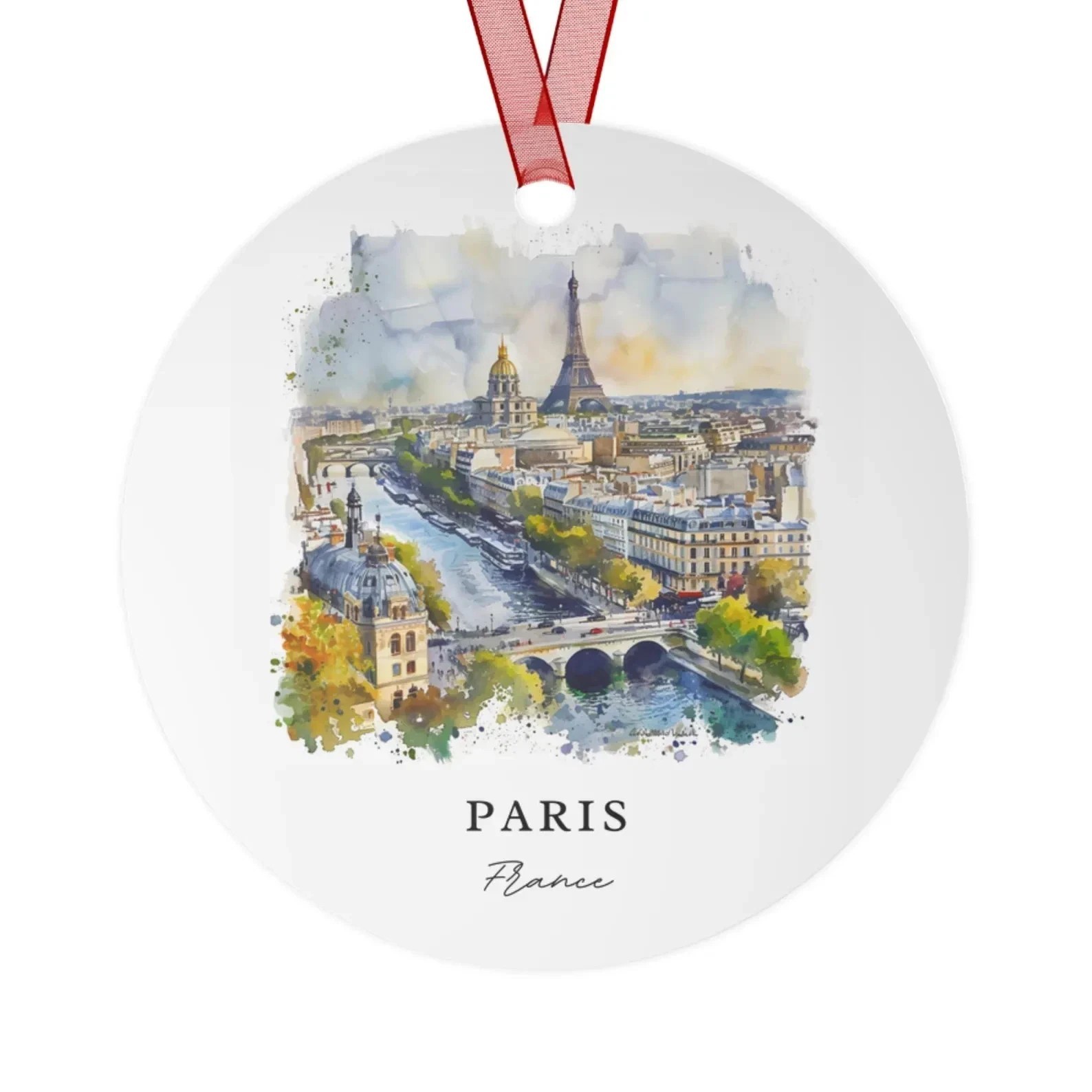Paris France Ornament Christmas Gift, Ceramic