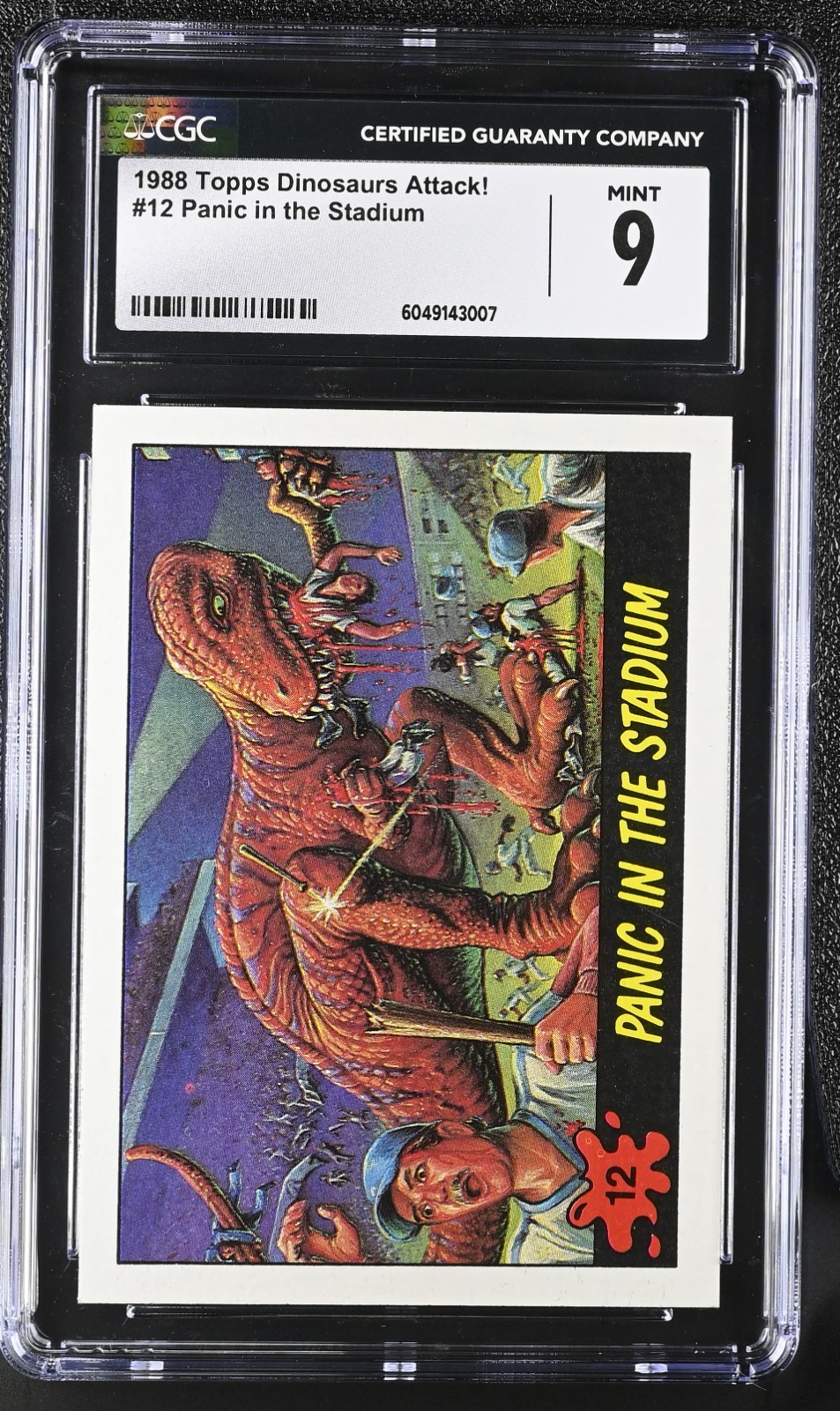 Dinosaurs Attack! #12 Panic in Stadium CGC 9 MINT 1988 Topps Shipping Discounts!