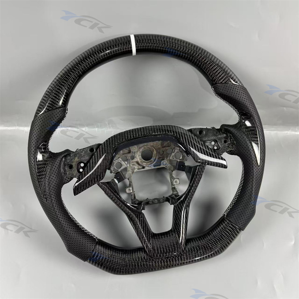 Carbon fiber black leather sports steering wheel for 2018-2023 Honda Accord