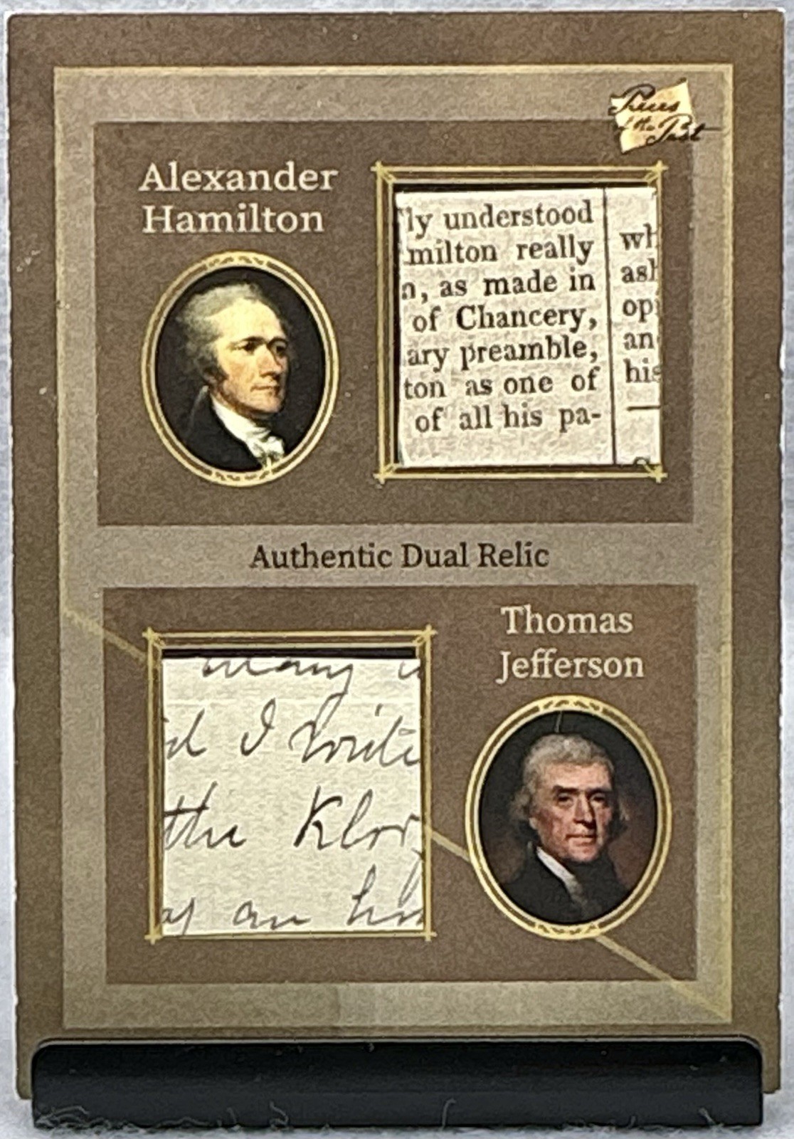 2025 Pieces Of The Past Art And Music Jefferson/Hamilton Handwritten Dual Relic