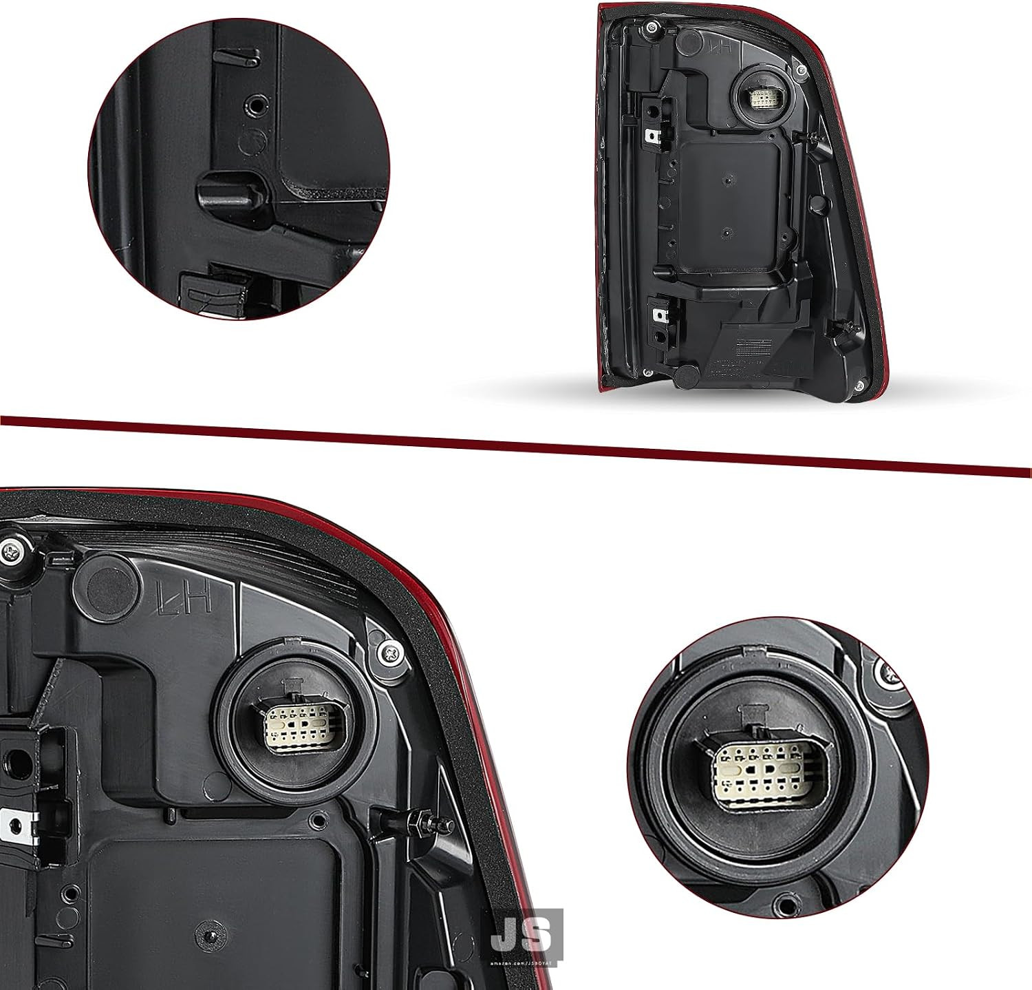LED Tail Light Assembly Compatible with 2019-2024 Dodge Ram 1500 without Blind S
