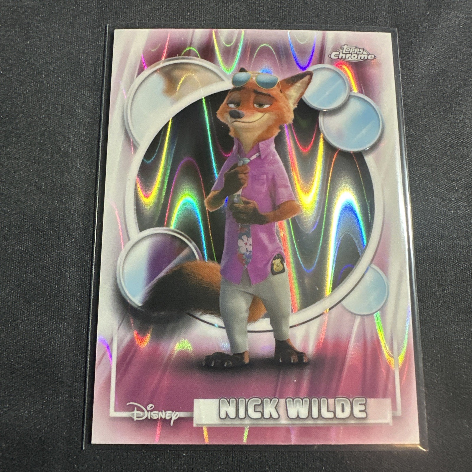 Topps 2026 Topps Chrome Disney Zootopia Nick Wilde Insert #67 RAYWAVE refractor