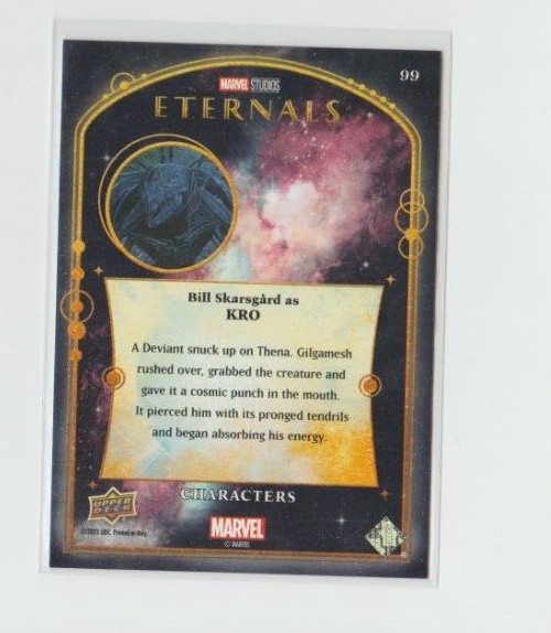 2023 Upper Deck Eternals Marvel Character Trading Card #99 Bill Skarsgard as Kro