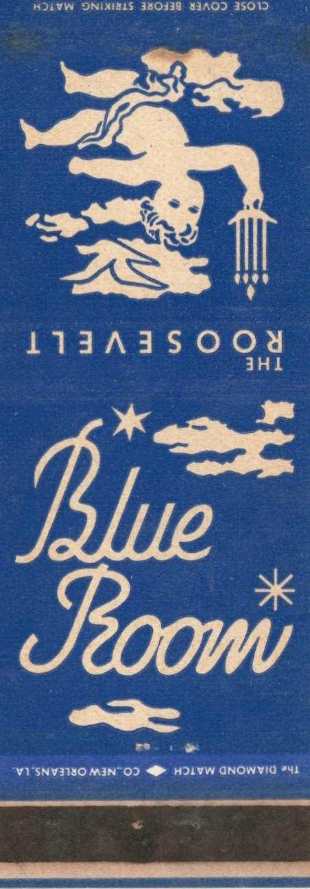 Vintage Matchcover The Blue Room In The Roosevelt Hotel New Orleans