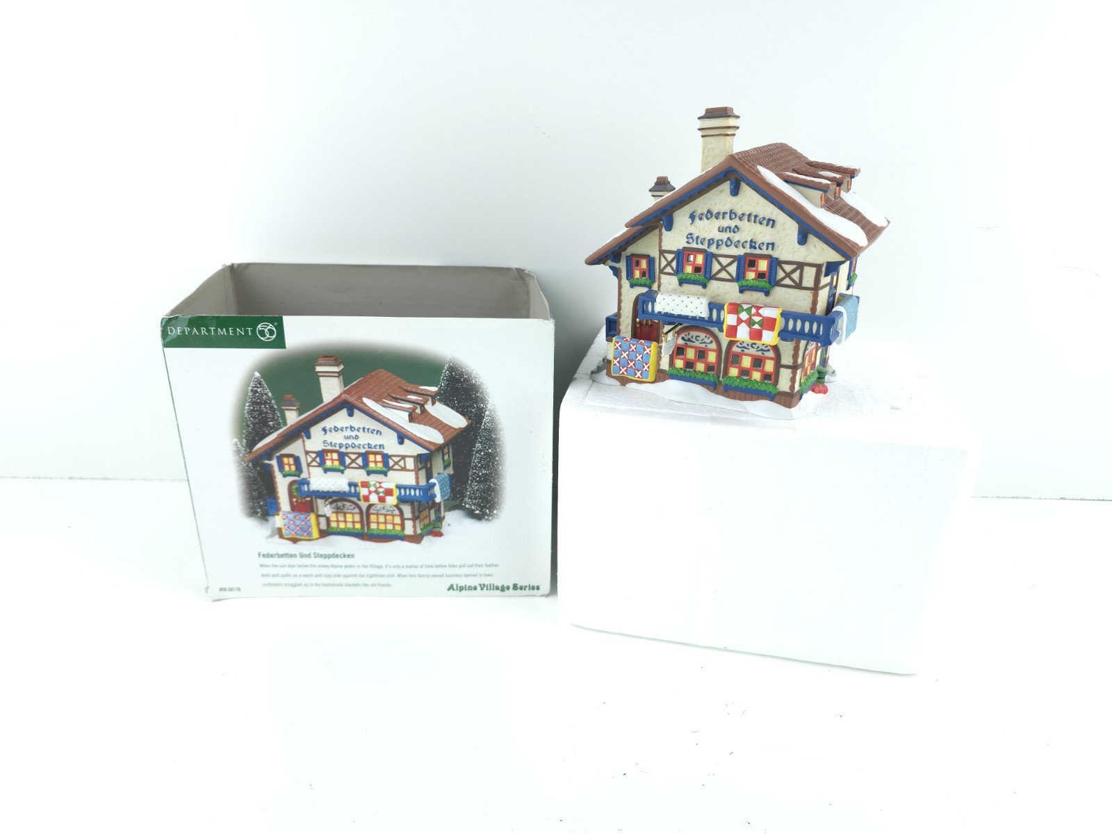Dept 56 Alpine Village Federbetten Und Steppdecken #56176 from 1999 Rare