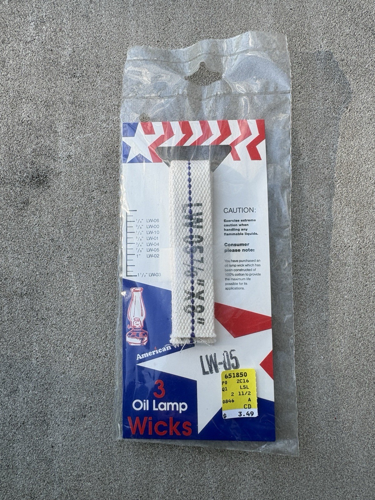 1 Pack Flat Oil Lamp Cotton Wick – Contains 3 Wicks
