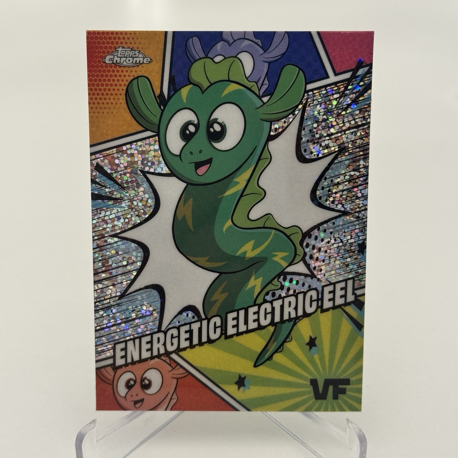 2025 Topps Chrome Veefriends Energetic Electric Eel Manga Speckle Insert MSS-84