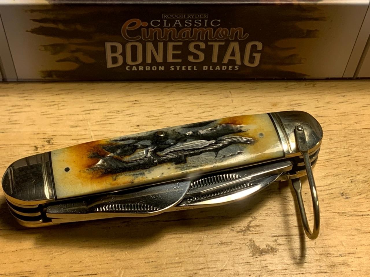 Rough Ryder Kamp King Cinnamon Carbon Steel 4 1/4″ Pocket Knife RR2424