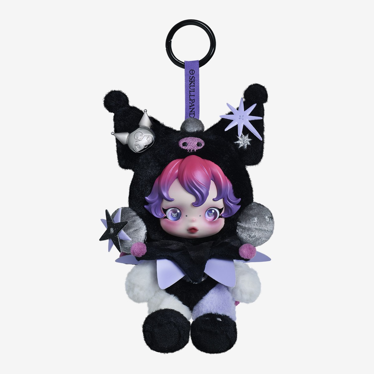 POP MART SKULLPANDA x Kuromi Plush Doll Pendant AUTHENTIC