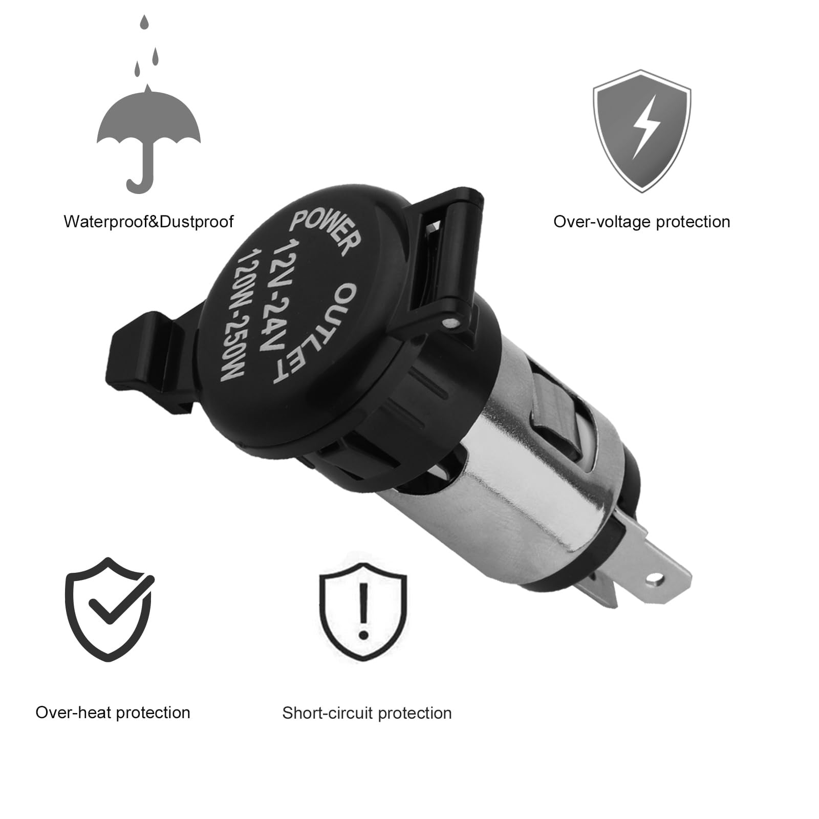 Cigarette Lighter Socket, DC 12V Car Cigarette Lighter,12 Volt Female Power Outl