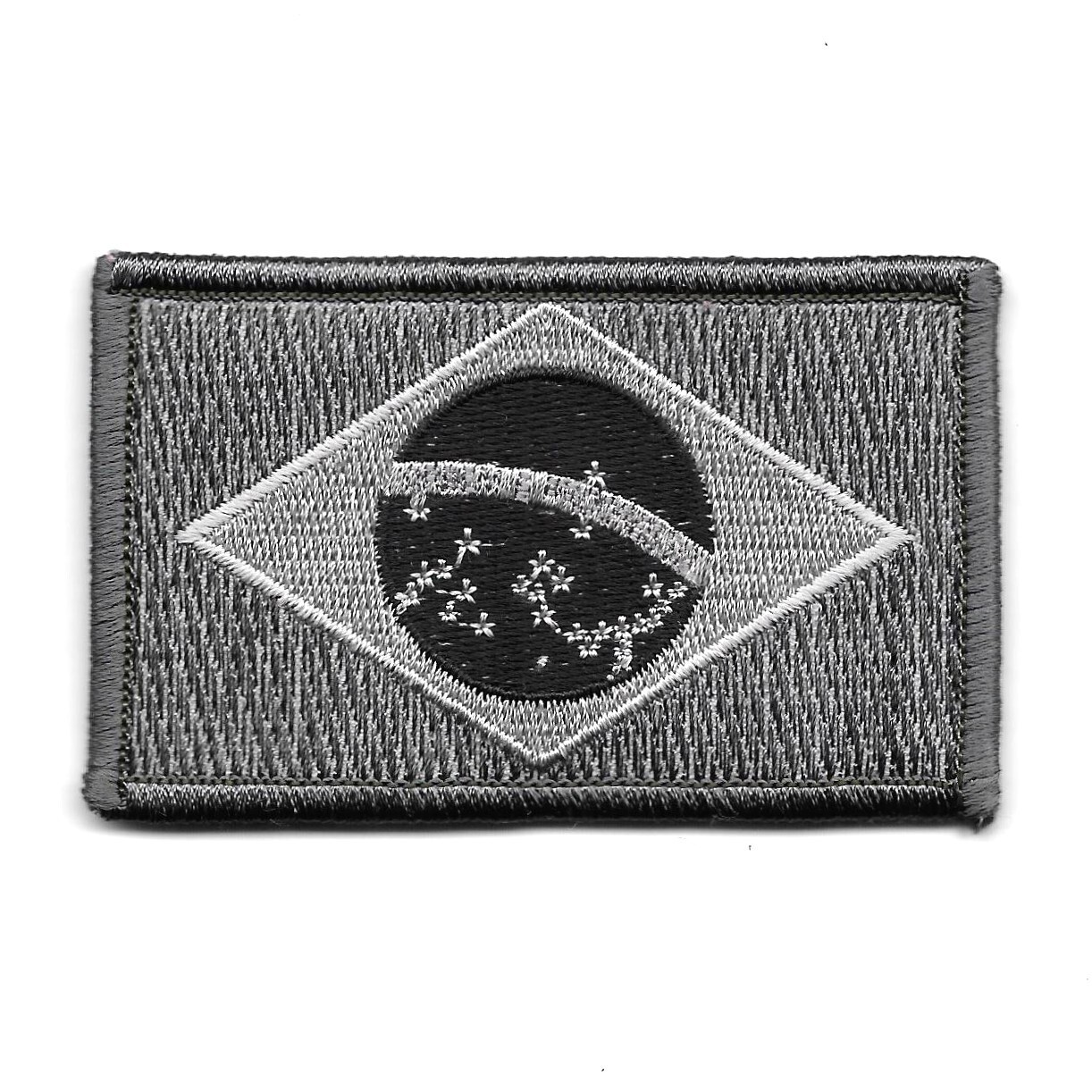 Urban Black Dark Gray Brazilian Brasil Brazil Flag Patch Fits For VELCRO® BRAND