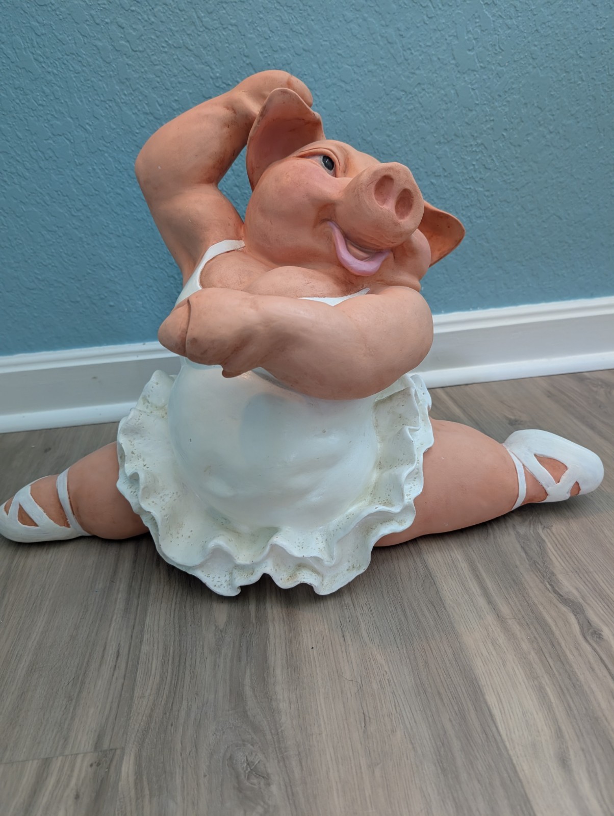 Ballerina Pig Resin Statue. Large 24″ X 15″ X 12″ Benefits Animal Rescue