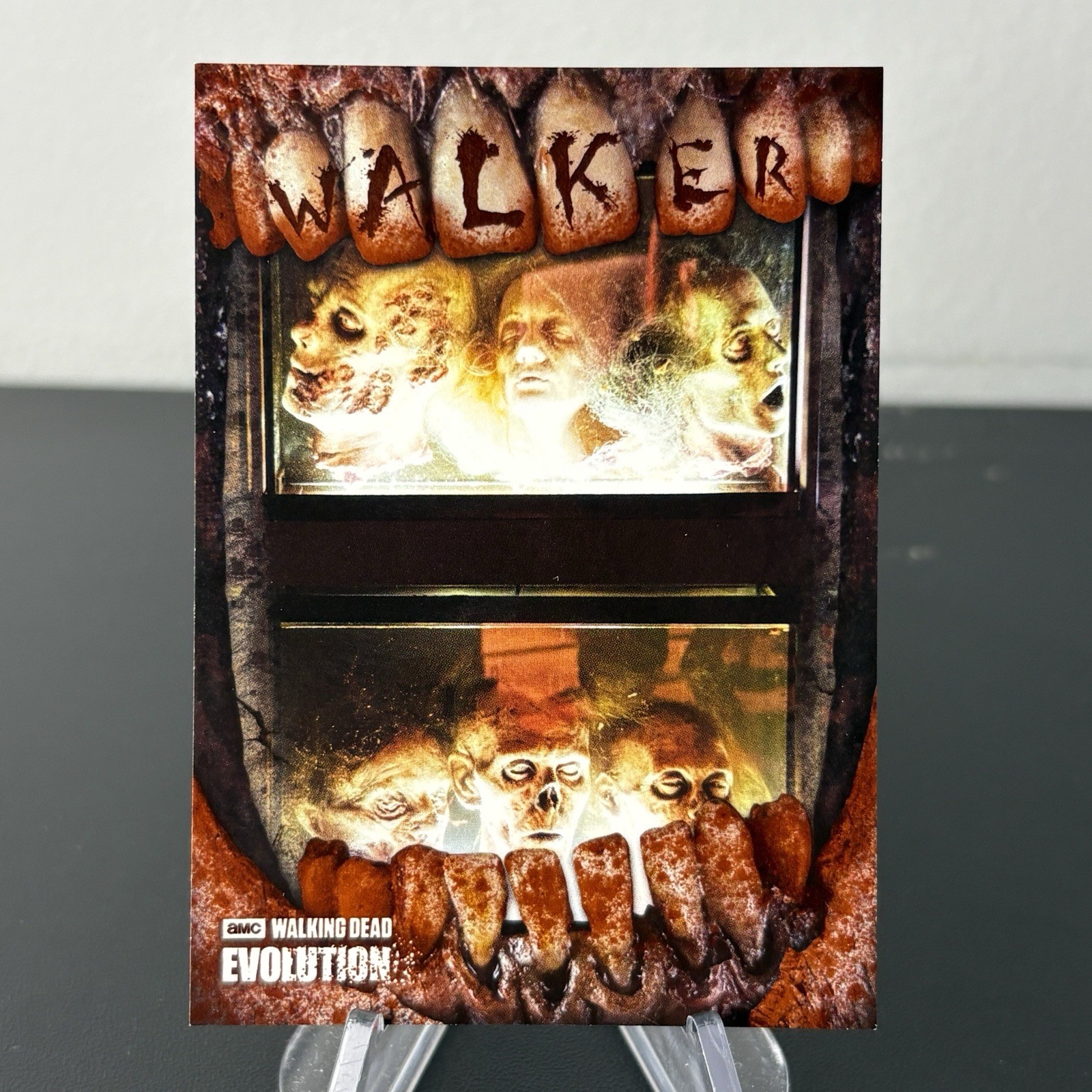 2017 TOPPS AMC WALKING DEAD EVOLUTION WALKER-AQUARIUM HEADS BROWN /99