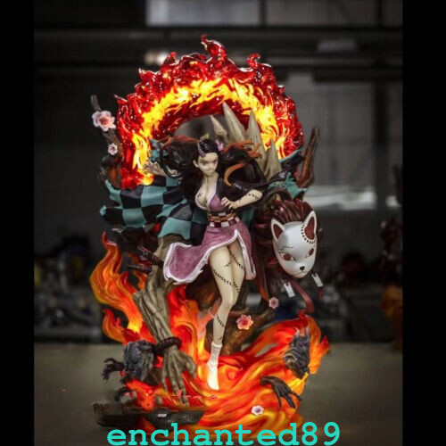 U-KING Studio Demon Slayer Kamado Tanjirou Nezuko 1/6 Resin Model In Stock Led