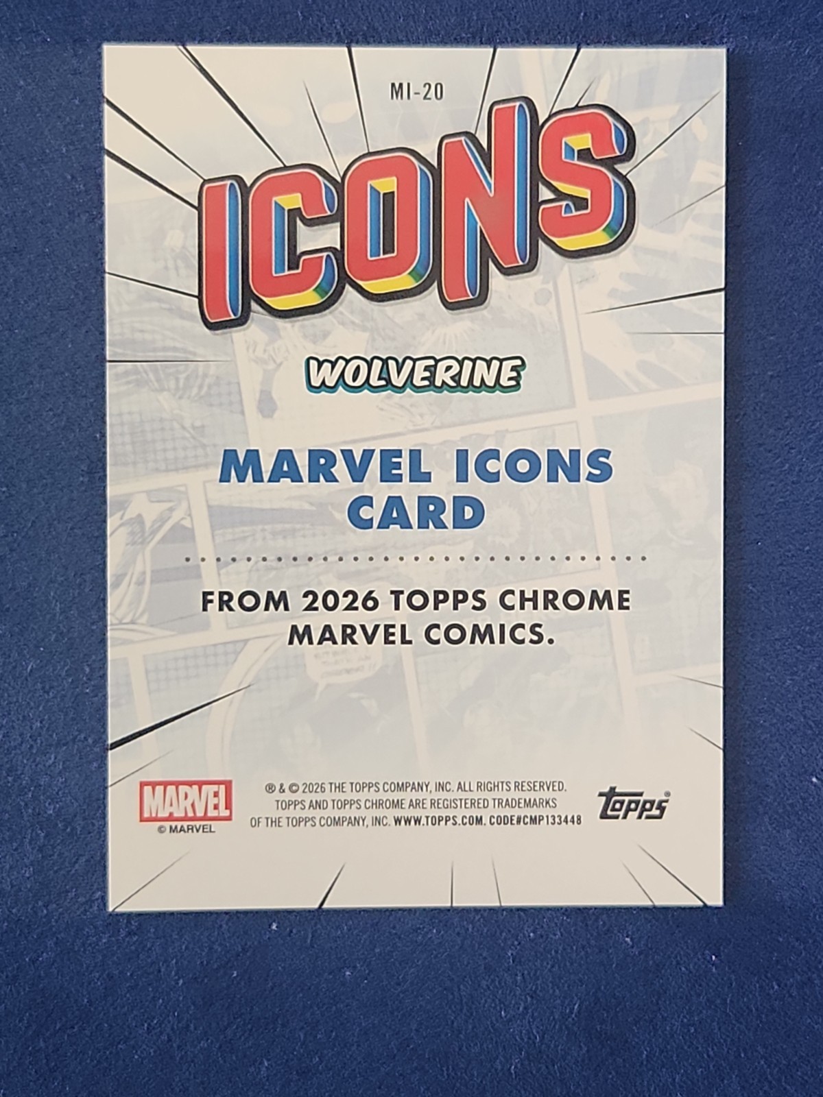 2026 Topps Chrome Marvel Comics Wolverine Marvel Icons #MI-20 Refractor SP