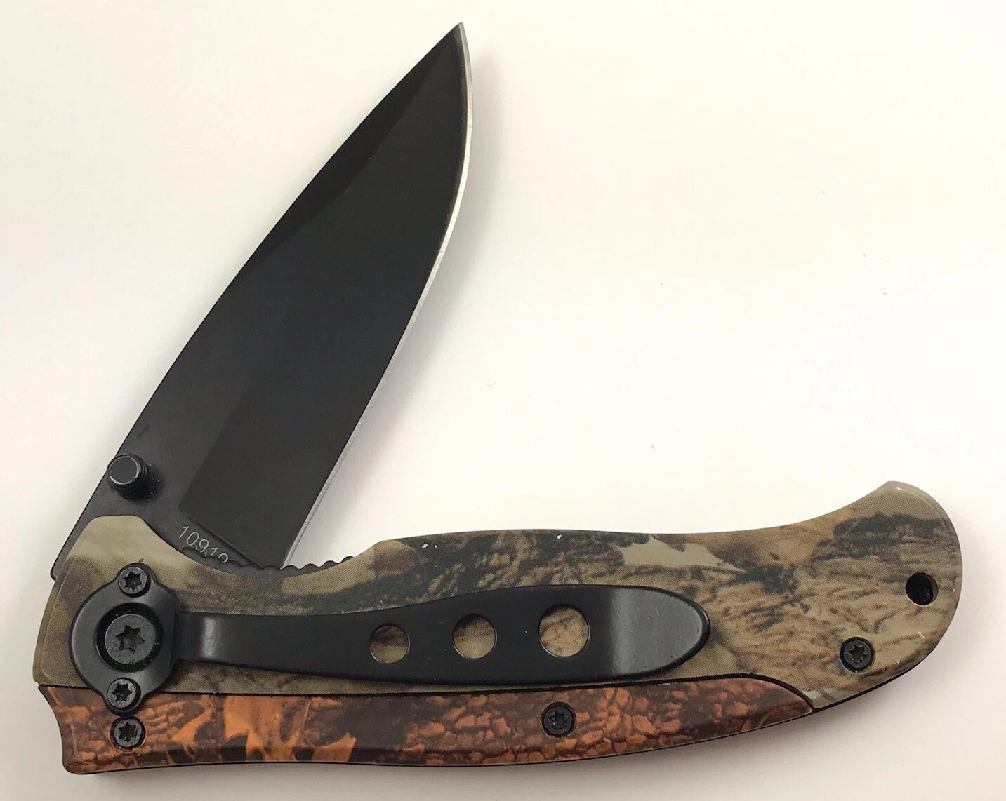 Schrade Old Timer Liner Lock Knife Camo Ambi Thumb Stud & Belt Clip