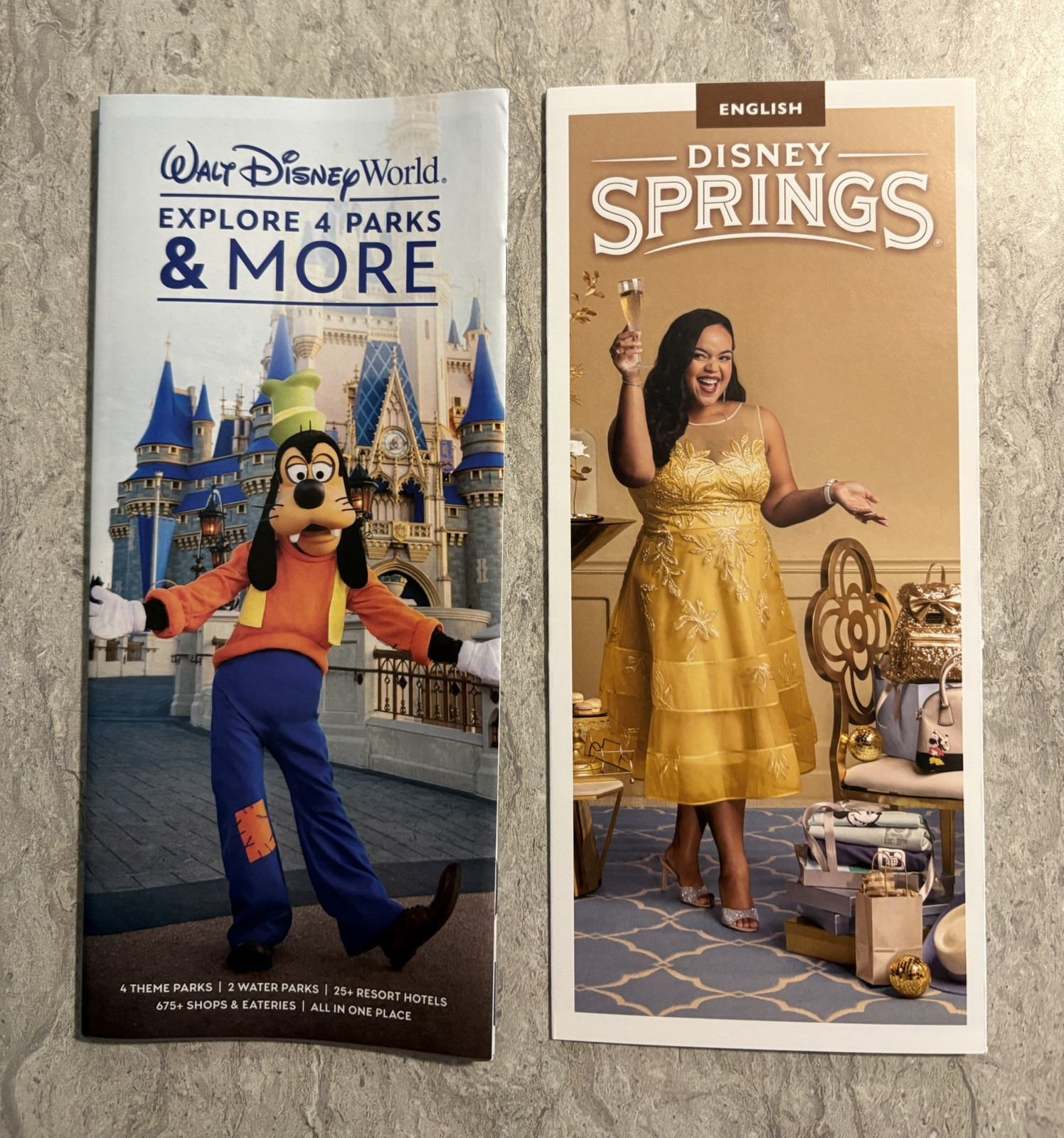 New Disney World Explore 4 Parks & More + Disney Springs Brochure And Map
