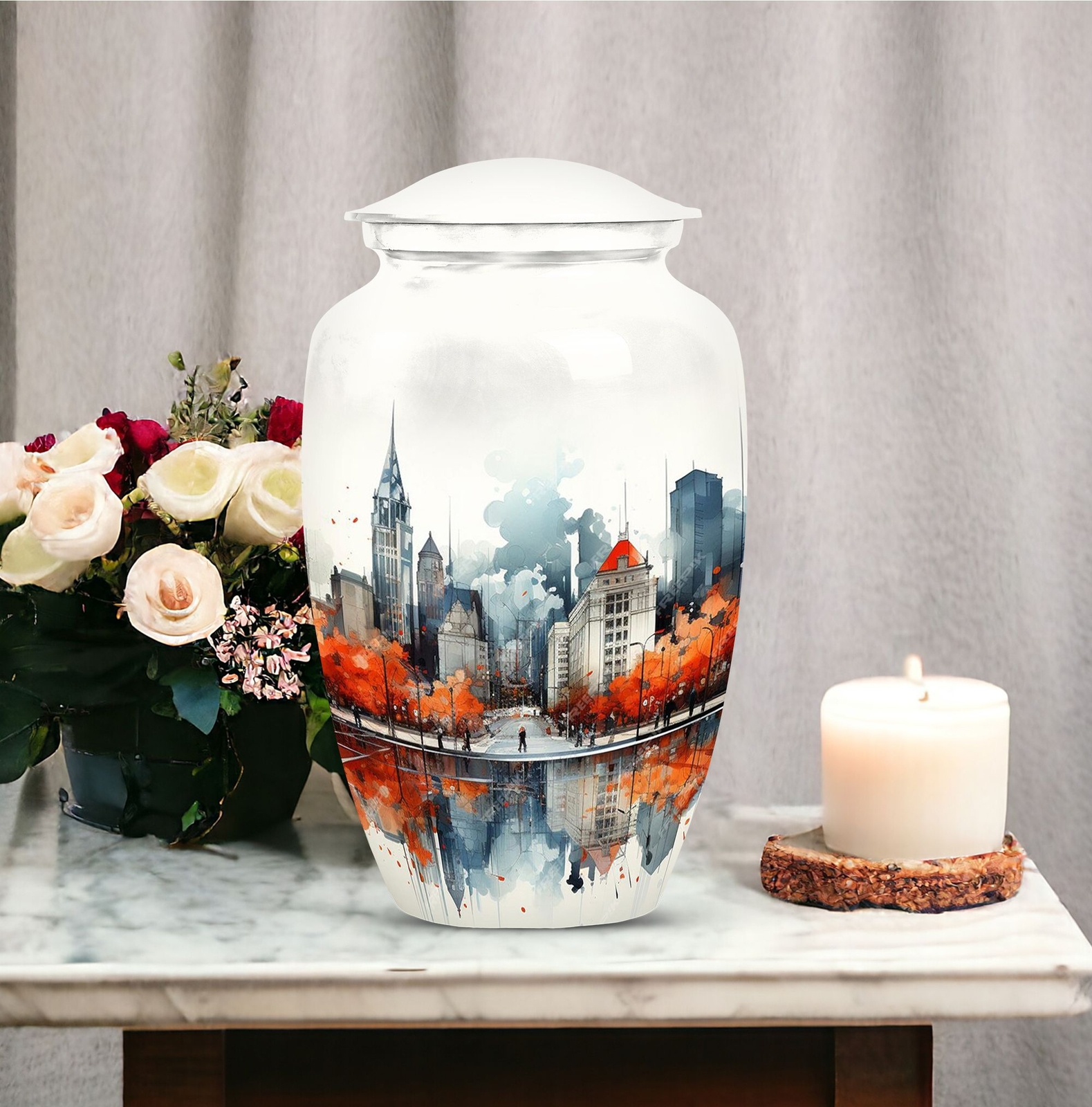 Splash Elegant Large Capacity Urn Cremation Ashes Timeless Memorial Classic Gift