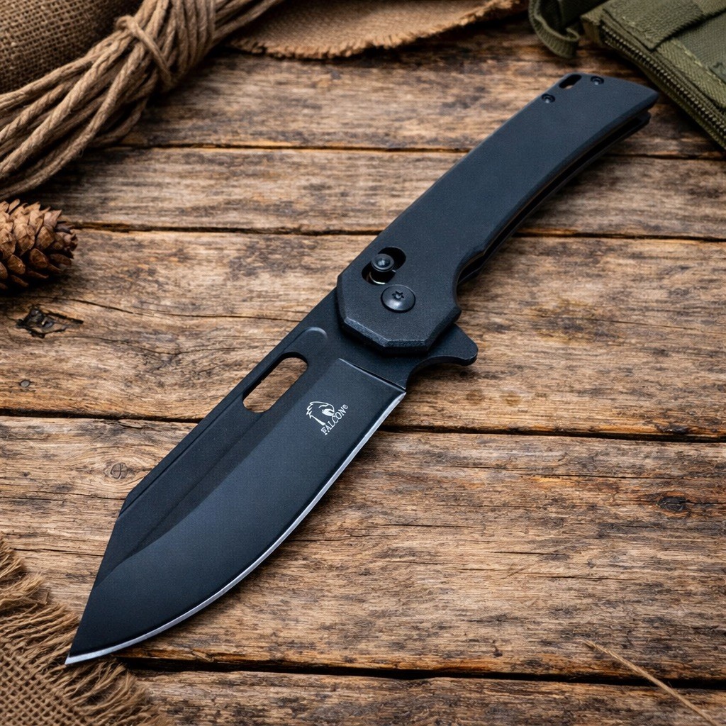 FALCON 8.25″ DROP POINT Blade Folding Tactical Spring Assisted Pocket Knife EDC