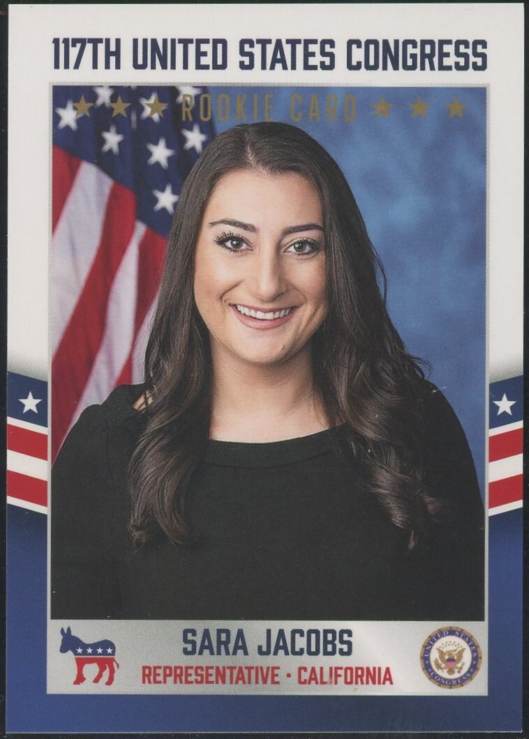 2021 Fascinating Cards US Congress Sara Jacobs Rookie California RC #174