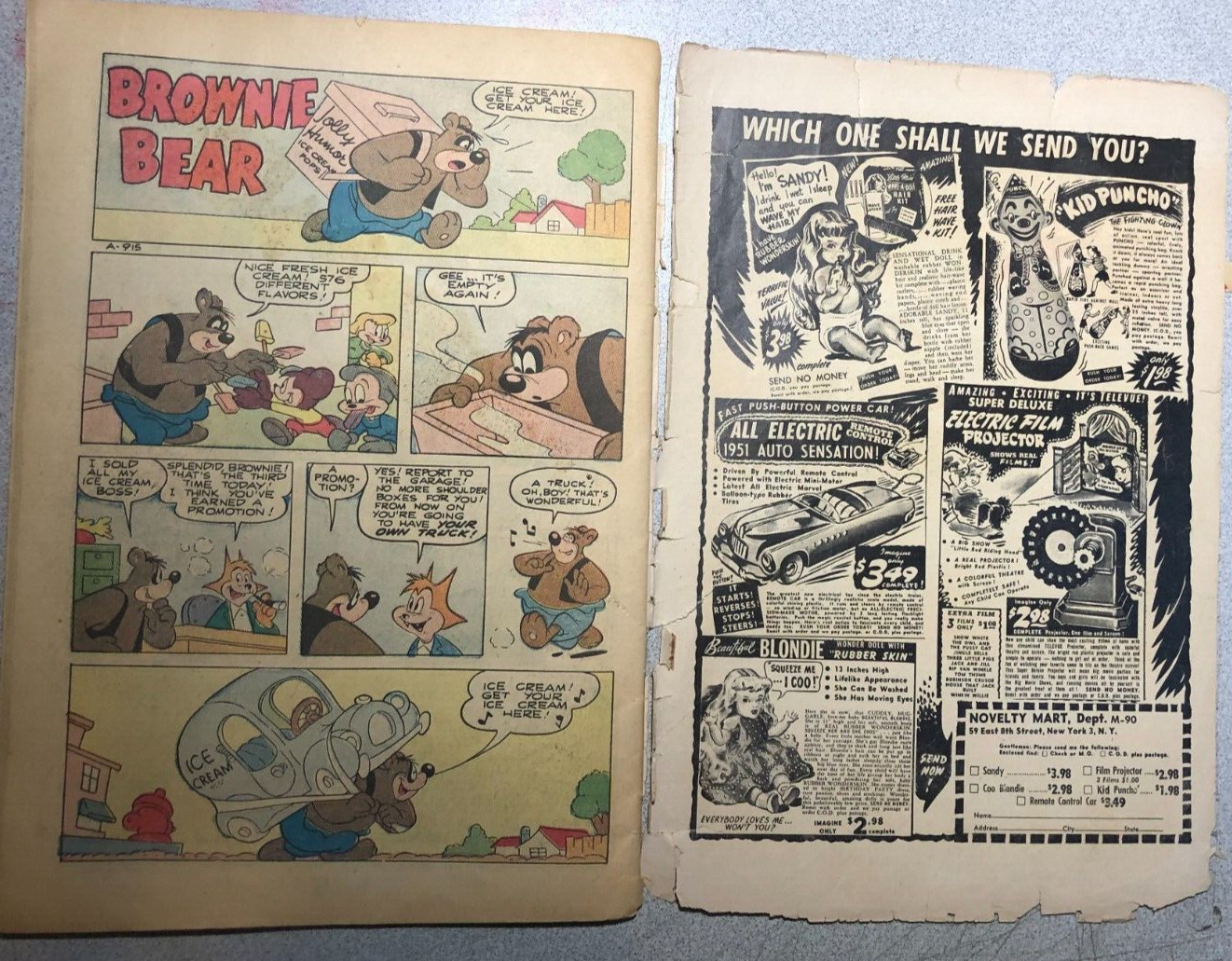 TELEVISION COMICS #7 (1950) Standard Comics F/G