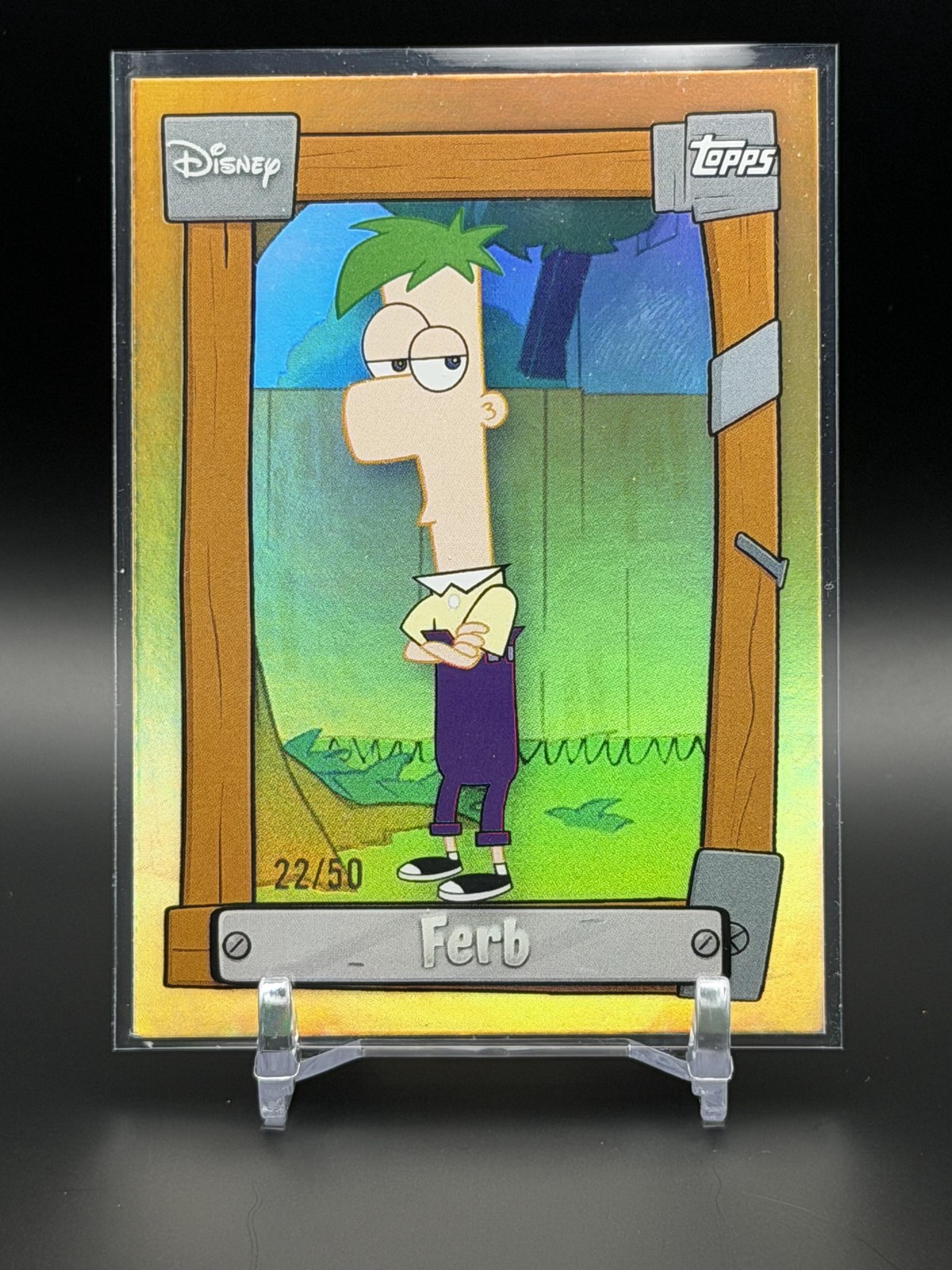 2026 Topps Disney Neon #2 Ferb Gold /50