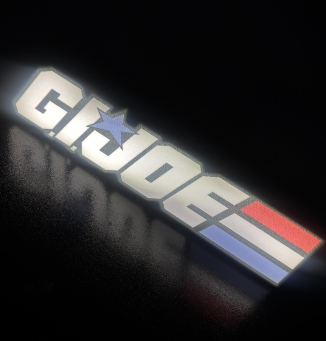 GI Joe LED Light Box Desk Lamp or Wall Sign for Fans & Collectors