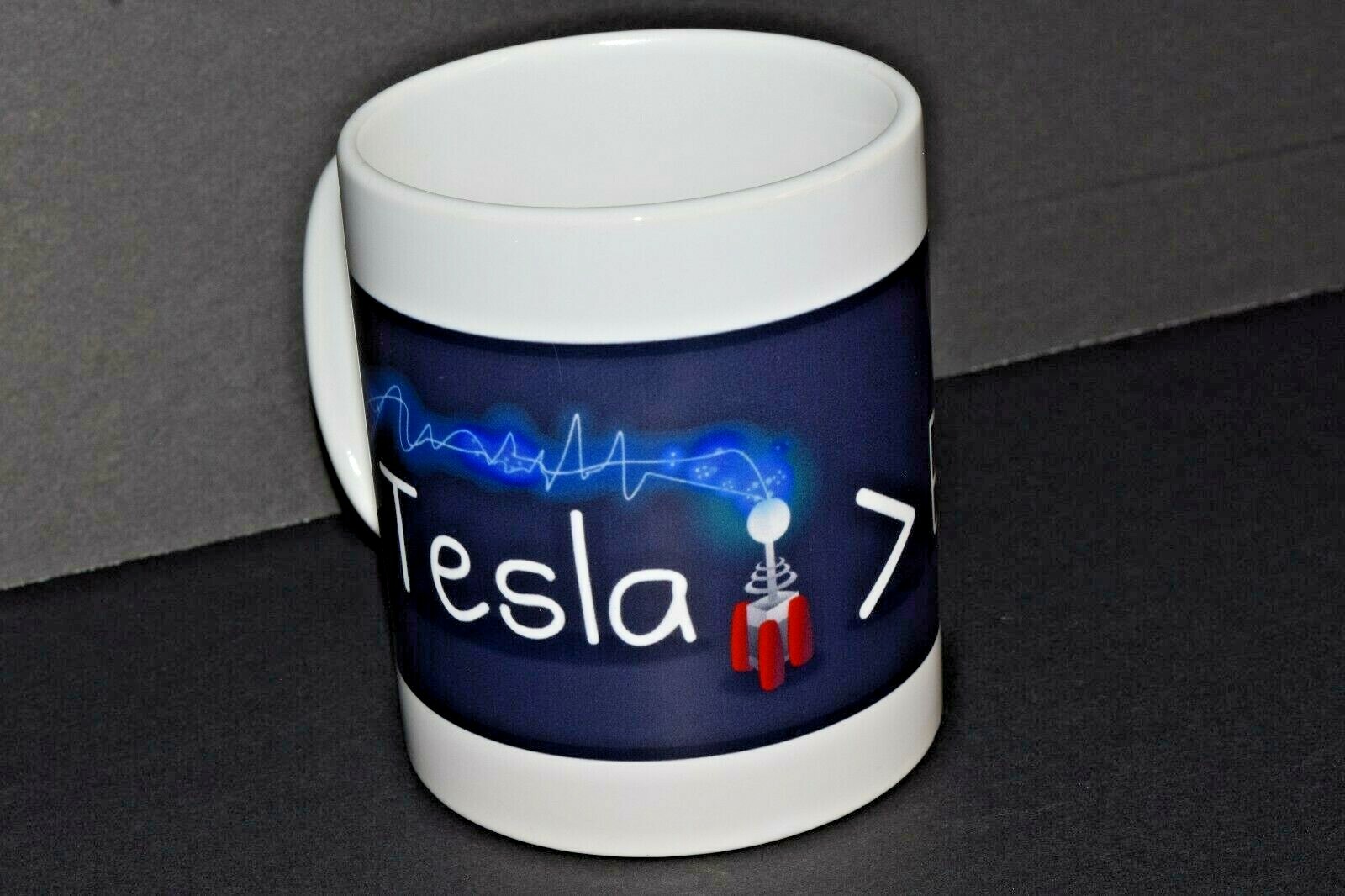 Tesla Is Greater Than Edison Coffee Mug Cup NEVER USED! Orca Coatings