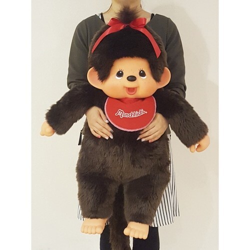 Sekiguchi Monchhichi Premium Standard 2L Size Brown Girl