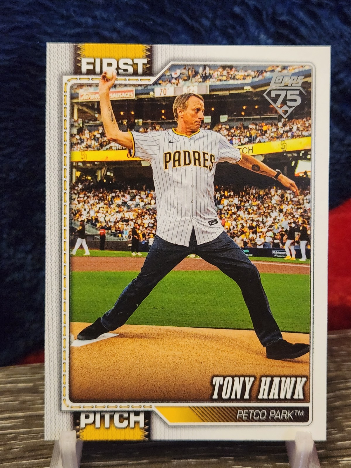 Topps 2026 Series One First Pitch Tony Hawk Petco Park Trading Card FP-6