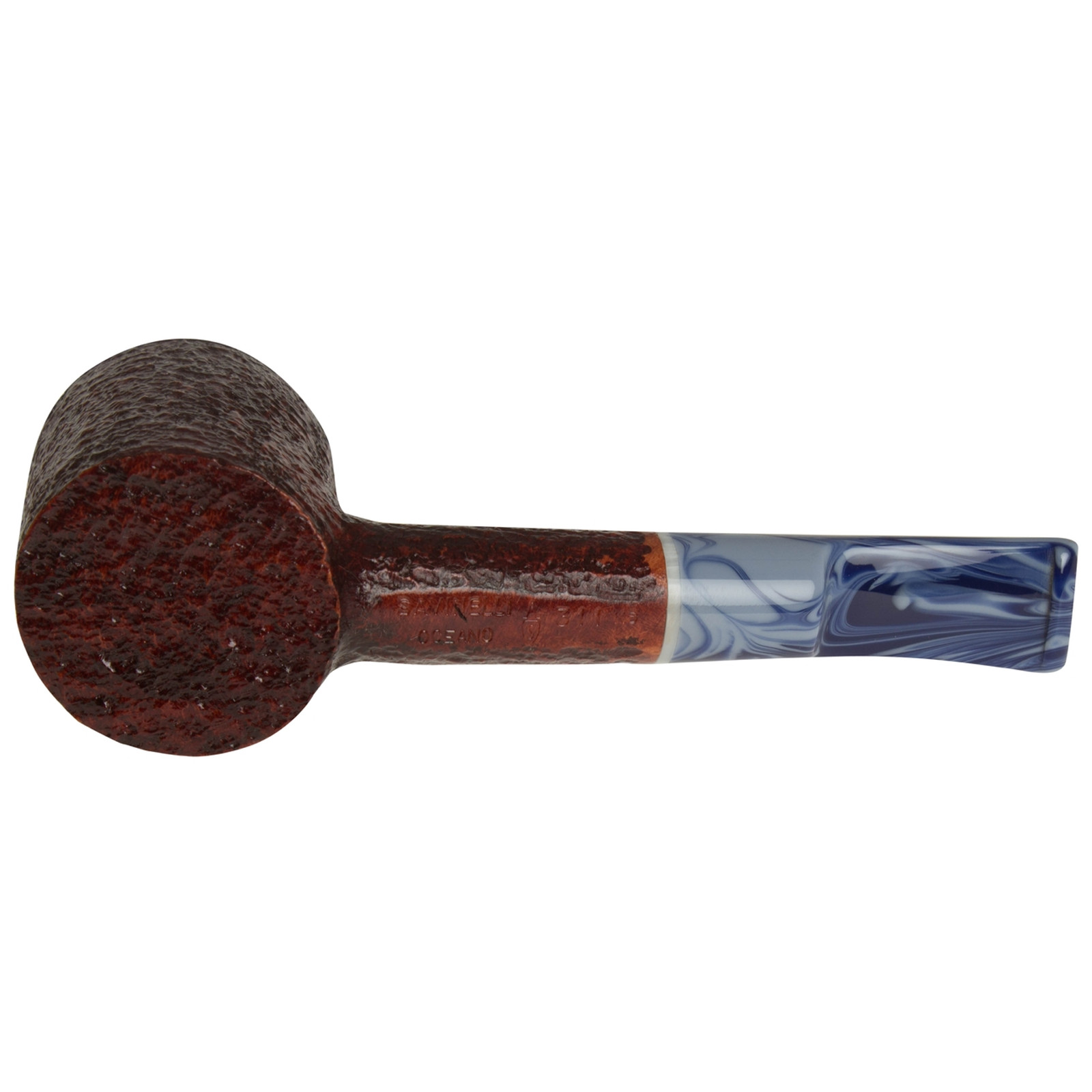 Savinelli Oceano Rusticated 311 KS Unique Blue Bent Billiard Tobacco Pipe 6mm