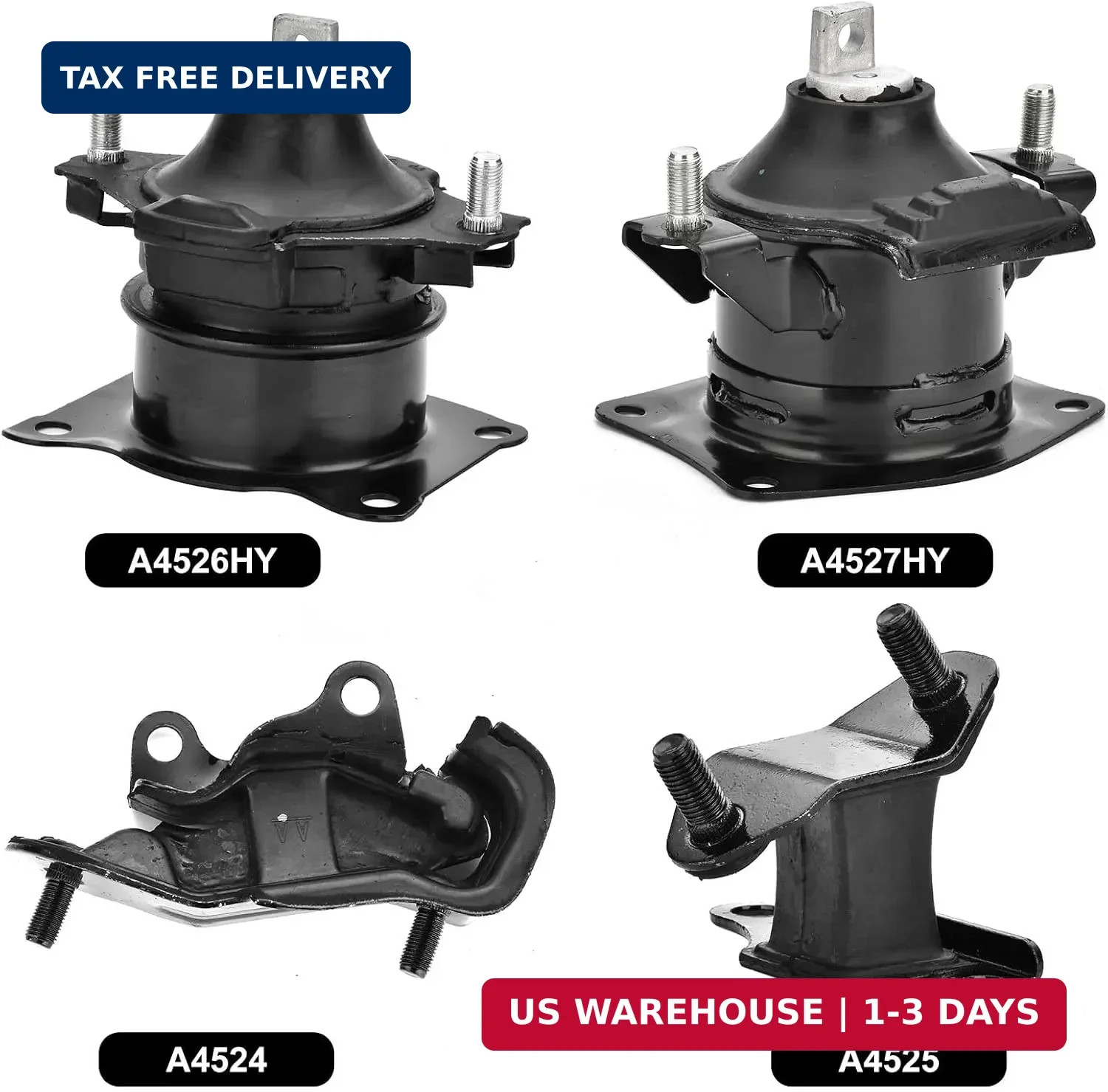 6PCS Engine Motor Mount Set Compatible with Honda Accord 3.0L 2003-2007 Auto Tra