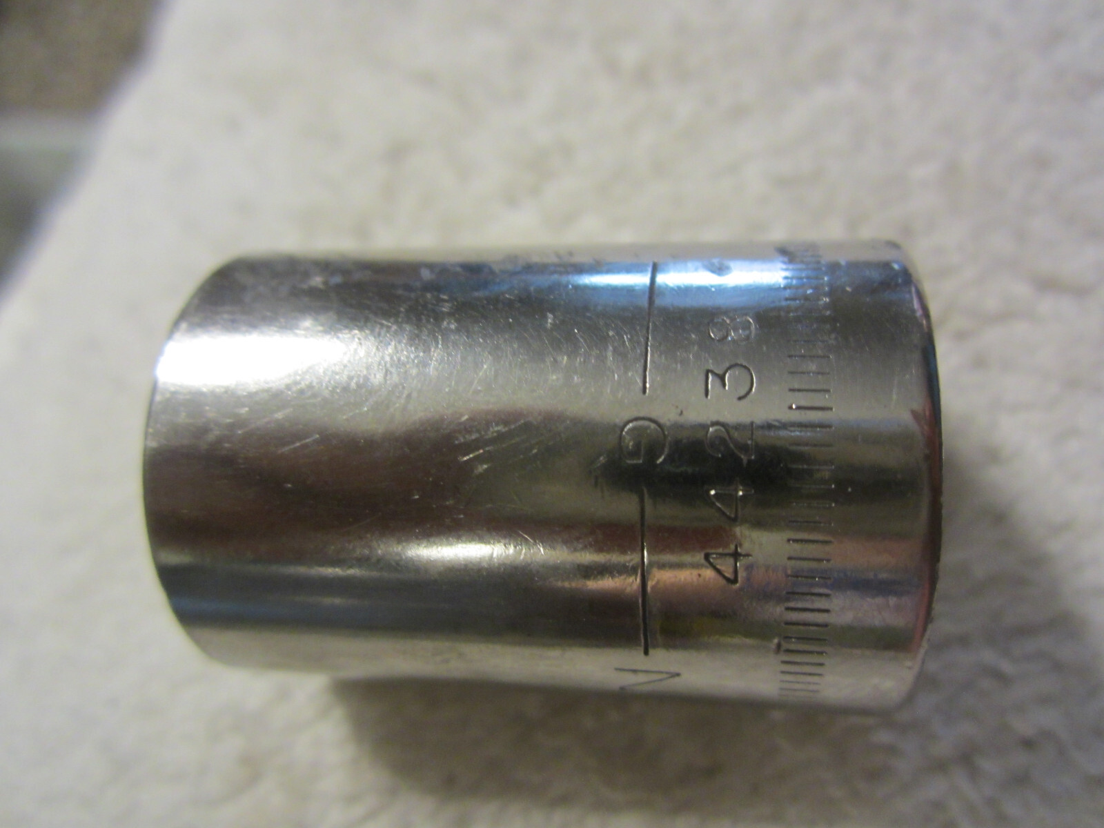 19 mm Craftsman USA 19MM 12 Point 1/2″ Drive Shallow Socket inverted G 44238 VTG