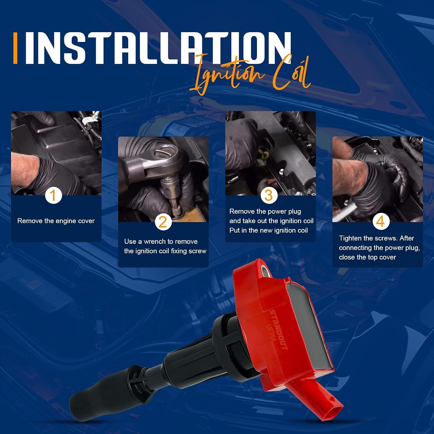 IGNITION COIL PACK & Iridium Spark Plug Compatible with Hyundai Sonata Turbo 201