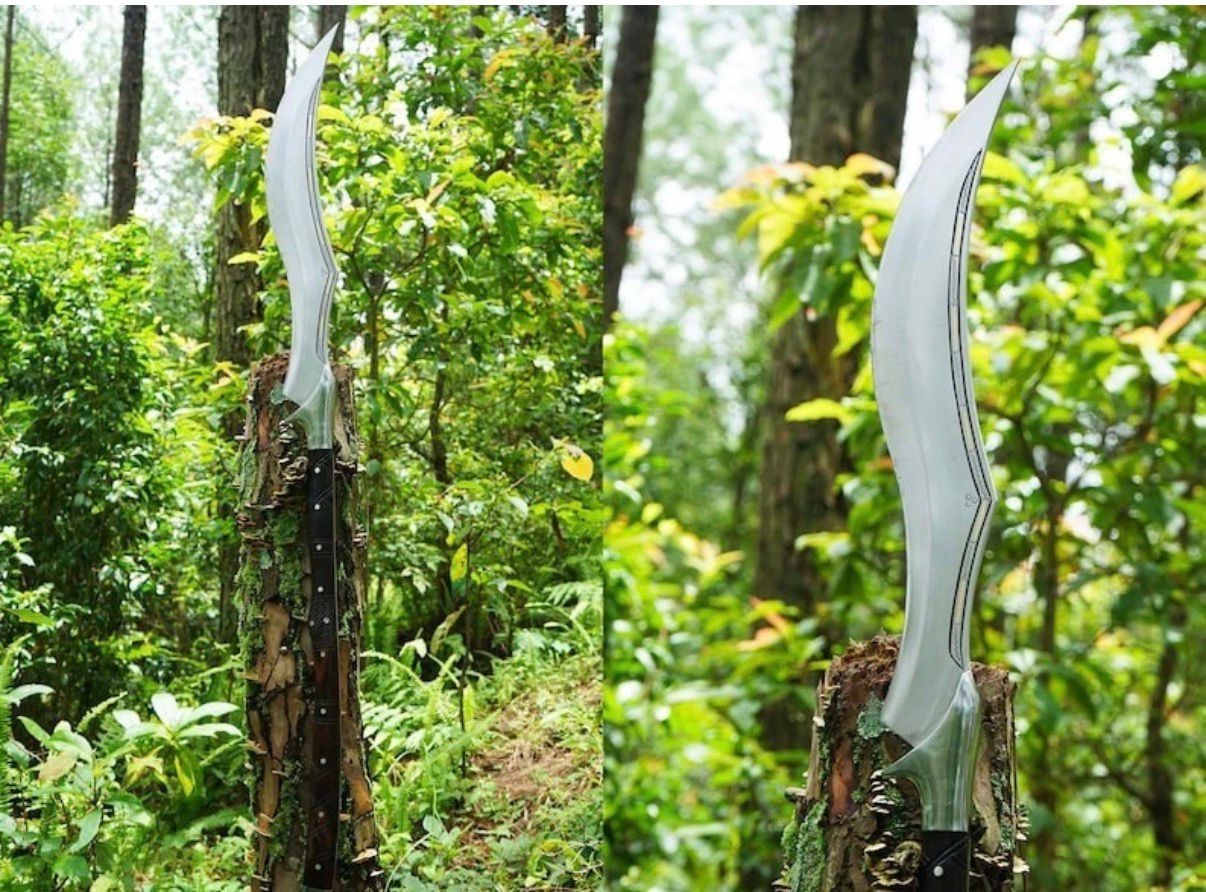 36” Long Handed Machete Sword| Handmade Carbon Steel Blade | Hunting | Camping