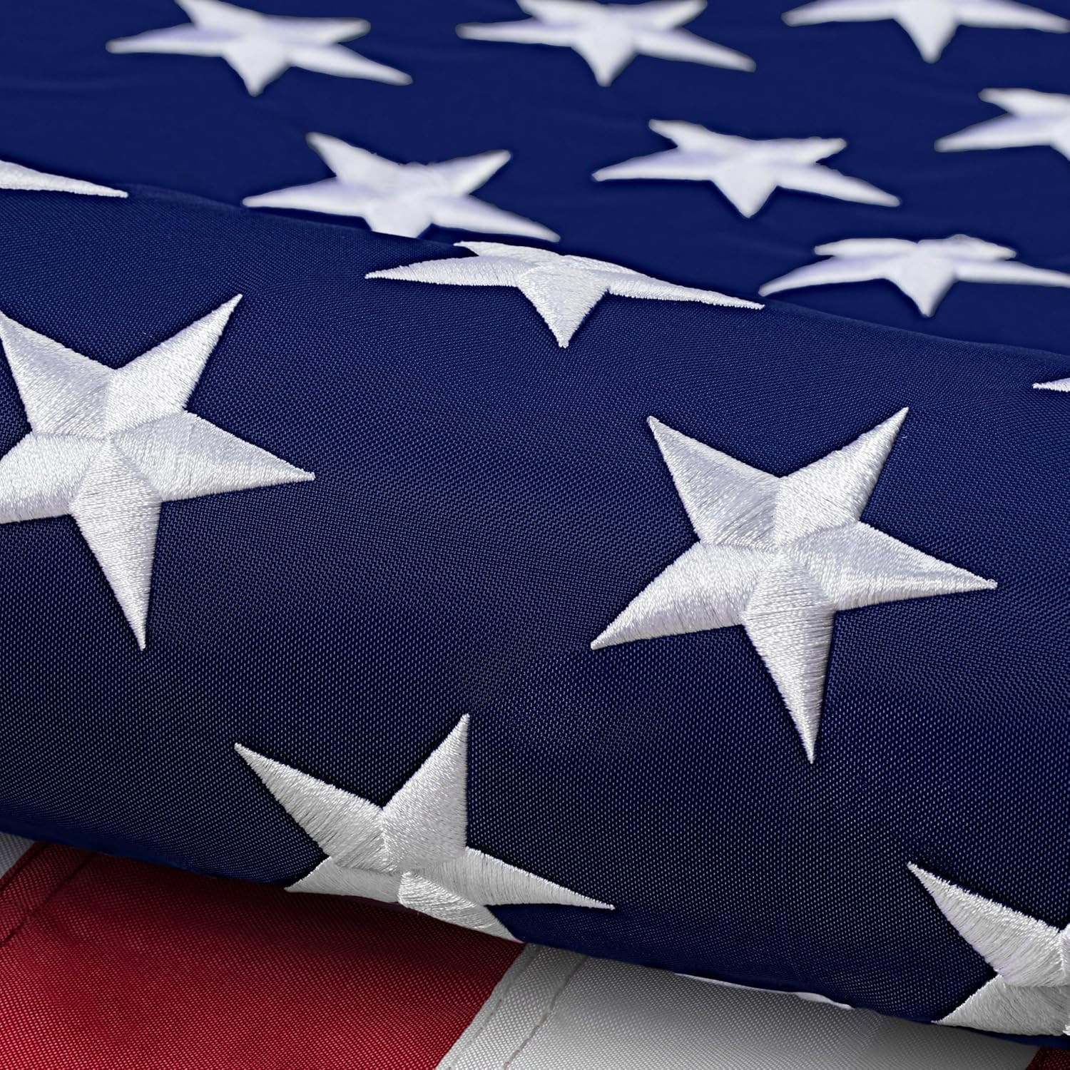 American Flag 8X12 Ft: Long Lasting US Flag, Heavy Duty Nylon, Embroidered Stars
