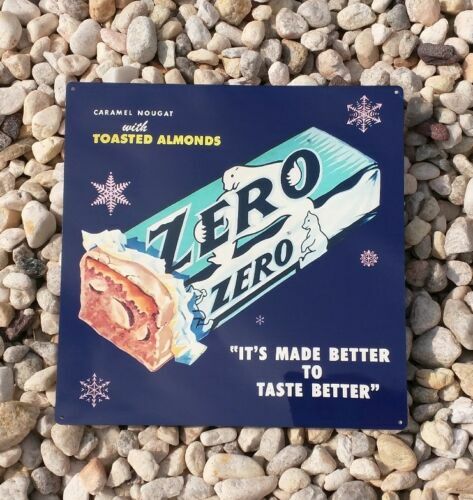 Zero Bar Almonds Candy Bar Retro New Metal sign 12×12″ 50182