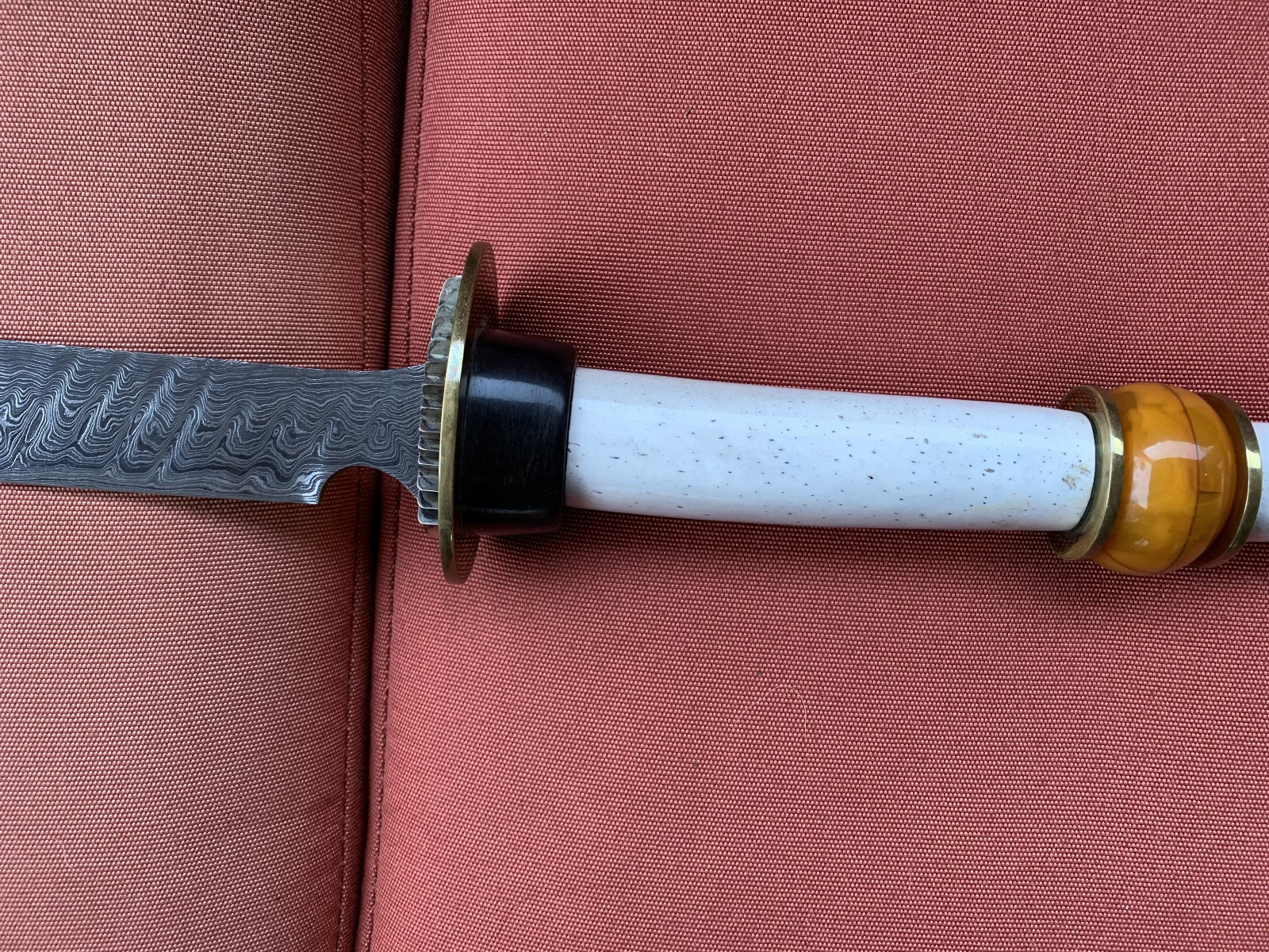 Chance Priest Custom Handmade Two Hand Damascus Sword. 34″OAL