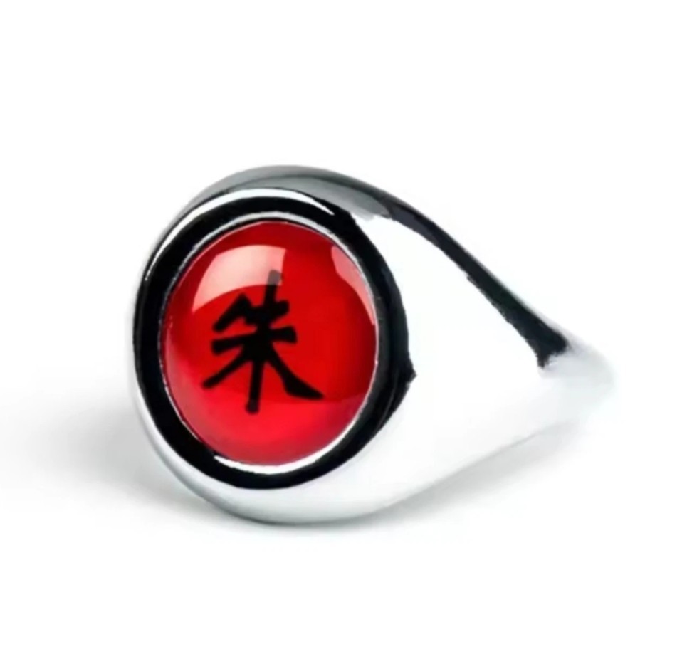 Itachi Uchiha Akatsuki Member’s Ring Adjustable Size Red New