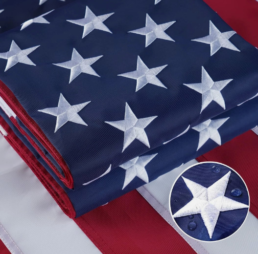 6pcs US American Flag 3×5 Made in USA Luxury Embroidered United States Flag