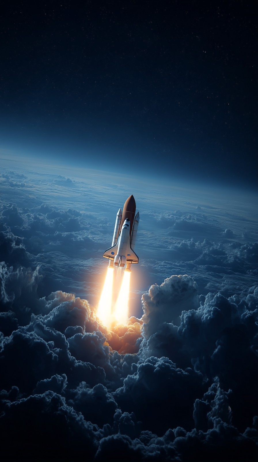 Space Shuttle Launch Art Digital Image- Astronauts & Space Travel Theme