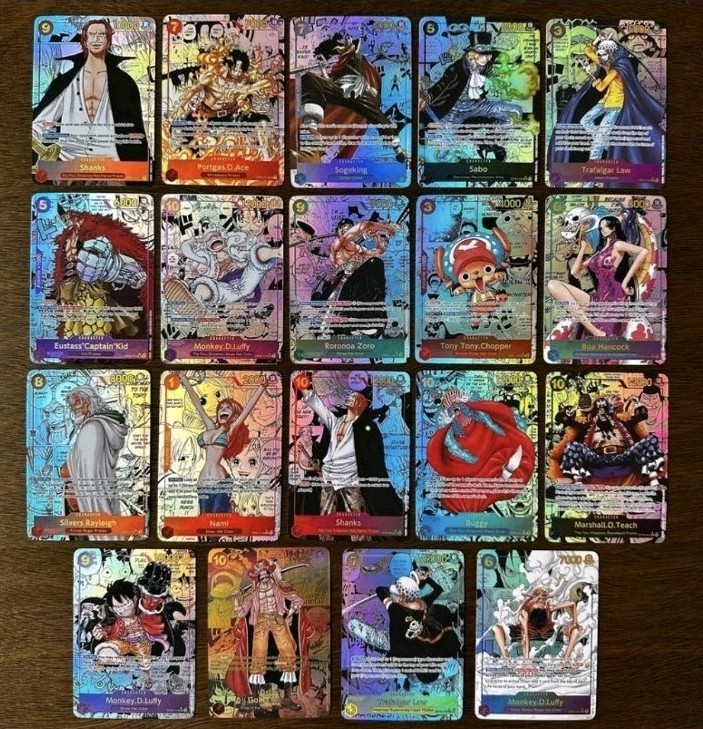 One Piece tcg Card Game 100 Cards Collection Mixed Lot w/ 10 FOILS Included