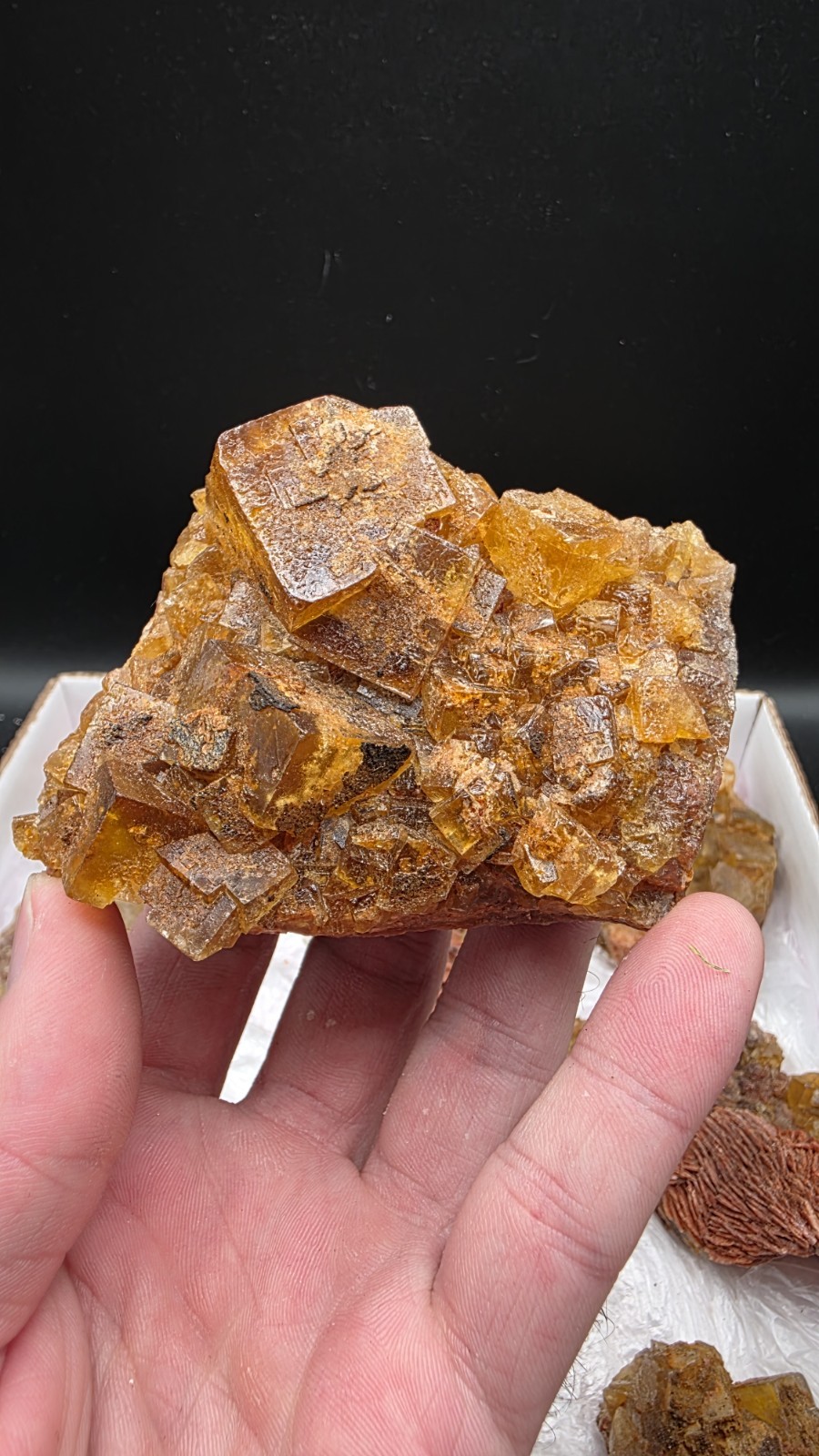 Orange Fluorite Morocco